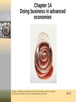 Lecture International trade and investment (2/e): Chapter 14 - John Gionea
