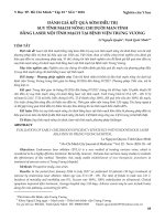 Đánh giá kết quả sớm điều trị suy tĩnh mạch nông chi dưới mạn tính bằng laser nội tĩnh mạch tại Bệnh viện Trưng Vương