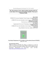 The determinants of the online banking adoption behavior by the theory of trying in developing countries: The case of Pakistani banks