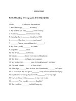 Bài tập tiếng Anh thì hiện tại đơn và hiện tại tiếp diễn