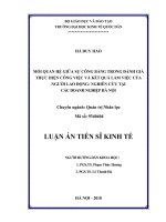 Luận án tiến sĩ Kinh tế: Mối quan hệ giữa sự công bằng trong đánh giá thực hiện công việc và kết quả làm việc của người lao động: Nghiên cứu tại các doanh nghiệp Hà Nội