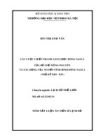 Tóm tắt Luận án Tiến sĩ Lịch sử: Các cuộc chiến tranh xâm lược Đông Nam Á của đế chế Mông Nguyên và tác động của nó đến tình hình Đông Nam Á (thế kỷ XIII-XIV)