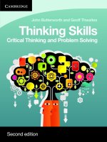 Ebook Thinking skills critical thinking and problem solving (Second Edition) - John Butterworth, Geoff Thwaites