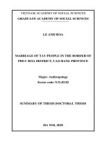 Hôn nhân của người tày ở vùng biên giới huyện phục hòa, tỉnh cao bằng tt tiếng anh 
