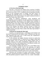 Leadership of the Military Party committee in building logistics force in the resistance war against American invasion to protect the country from 1969 to 1975