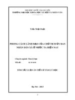 Tóm tắt Luận án Tiến sĩ Tâm lý học: Phong cách lãnh đạo của chủ tịch Ủy ban nhân dân xã ở nước ta hiện nay