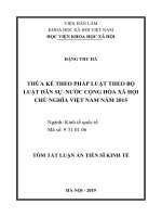 Thừa kế theo pháp luật theo bộ luật dân sự nước cộng hòa xã hội chủ nghĩa việt nam năm 2015 tt ttt 