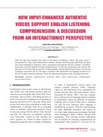 How input enhanced authentic videos support English listening comprehension: A discussion from an interactionist perspective