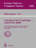 Advances in cryptology   CRYPTO 2000 20th annual international cryptology conference santa barbara, california, USA, august 20 