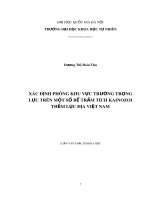 Luận văn Thạc sĩ Khoa học: Xác định phông khu vực trường trọng lực trên một số bể trầm tích kainozoi thềm lục địa Việt Nam