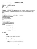 Lesson plan number 1