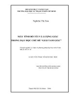 Luận văn Thạc sĩ Giáo dục học: Máy tính bỏ túi và lượng giác trong dạy học chủ đề “Giải tam giác”