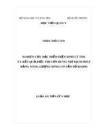 Luận án Tiến sĩ Y học: Nghiên cứu đặc điểm điện sinh lý tim và kết quả điều trị cơn rung nhĩ kịch phát bằng năng lượng sóng có tần số radio