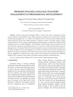 Primary English language teachers’ engagement in professional development
