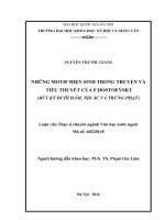 Luận văn Thạc sĩ Văn học: Những motif hiện sinh trong truyện và tiểu thuyết của F.Dostoevsky