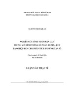 Nghiên cứu tính toán điện cảm trong mô hình thông số phân bố MBA lực dạng hộp đen cho phân tích đáp ứng tần số