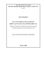 Tóm tắt Luận văn Thạc sĩ Xã hội học: Dư luận xã hội về việc giải quyết khiếu nại, tố cáo cấp xã, phường hiện nay