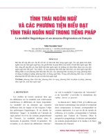 Tình thái ngôn ngữ và các phương tiện biểu đạt tình thái ngôn ngữ trong tiếng Pháp