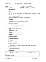 Lesson plans Unit 1: My friends - Lesson 2