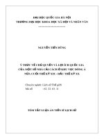 Tóm tắt Luận án Tiến sĩ Sử học: Ý thức về chủ quyền và lợi ích quốc gia của một số nhà cải cách ở khu vực Đông Á nửa cuối thế kỷ XIX, đầu thế kỷ XX