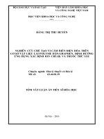 Tóm tắt Luận án Tiến sĩ Hóa học: Nghiên cứu chế tạo vi cảm biến điện hóa trên cơ sở vật liệu lai polyme dẫn - graphen, định hướng ứng dụng xác định ion chì (II) và thuốc trừ sâu