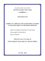 Tóm tắt Luận văn Thạc sĩ: Nghiên cứu, thiết kế, chế tạo hệ thống cảm biến vi lỏng phát hiện vật thể trong kênh dẫn