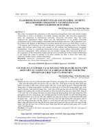 Classroom management styles and teacher - student relationship congruency: Its influence on student learning outcomes