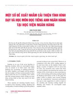 Some implication to improve the teaching and learning reading English for banking in Banking Academy