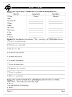 Bài tập Unit 3: At home