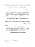 Dạy học ngoại ngữ qua môn Đề án kịch tiếng Anh tại khoa ngoại ngữ, Đại học Thái Nguyên