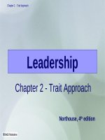 Lecture Leadership - Theory and practice: Chapter 2 - Trait approach