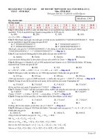 ĐA đề THI THỬ CHẤT   SINH học lần 1 