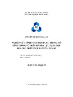 Nghiên cứu tính toán điện dung trong mô hình thông số phân bố MBA lực dạng hộp đen cho phân tích đáp ứng tần số