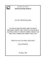 Tóm tắt luận văn Thạc sĩ Kế toán: Hoàn thiện kế toán trách nhiệm tại Công ty cổ phần Songwol Vina
