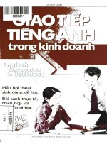 Ebook Giao tiếp tiếng Anh trong kinh doanh: Phần 1