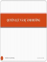 Bài giảng Chương 1: Quyền lực và sự ảnh hưởng