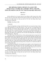 Đổi mới hoạt động chỉ dẫn của giáo viên nhằm nâng cao hiệu quả giờ học tiếng Anh cho sinh viên không chuyên ngữ trường Đại học Hồng Đức