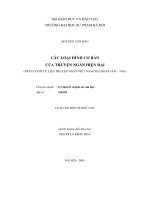 Luận án Tiến sĩ Ngữ văn: Các loại hình cơ bản của truyện ngắn hiện đại (trên cơ sở cứ liệu truyện ngắn Việt Nam giai đoạn 1930-1945)