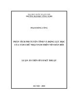 Luận án Tiến sĩ Cơ kỹ thuật: Phân tích phi tuyến tĩnh và động lực học của tấm chữ nhật FMG trên nền đàn hồi