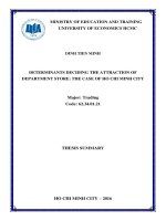 Thesis summary: Determinants deciding the attraction of department store: The case of Ho Chi Minh city