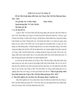 Tóm tắt luận văn Thạc sĩ: Một số giải pháp chiến lược cho Công ty Bảo Việt Hòa Bình giai đoạn 2011-2015