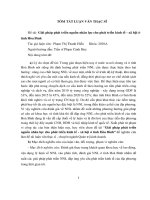 Tóm tắt luận văn Thạc sĩ: Giải pháp phát triển nguồn nhân lực cho phát triển kinh tế - xã hội ở tỉnh Hòa Bình