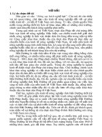 Tóm tắt Luận án Tiến sĩ: Kinh tế nông nghiệp tỉnh Hải Dương thời kỳ 1883 - 1945