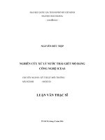 Nghiên cứu xử lý nước thải giết mổ bằng công nghệ ICEAS
