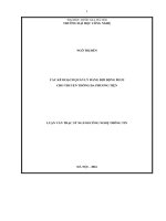 Tóm tắt Luận văn Thạc sĩ: Các kế hoạch quản lý hàng đợi động blue cho truyền thông đa phương tiện