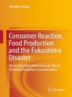 Consumer reaction, food production and the fukushima disaster assessing reputation damage due to potential radiation contaminat 