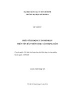 Phân tích động tấm mindlin trên nền đàn nhớt chịu tải trọng hãm