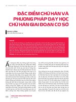 Đặc điểm chữ Hán và phương pháp dạy học chữ Hán giai đoạn cơ sở
