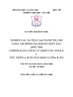 Tóm tắt Luận án Tiến sĩ Y học: Nghiên cứu sự thay đổi hình thái mô cứng, mô mềm của khuôn mặt sau điều trị chỉnh răng lệch lạc khớp cắn Angle I, vẩu xương ổ răng hai hàm có nhổ răng