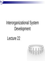 Lecture Business management information system - Lecture 22: Interorganizational system development